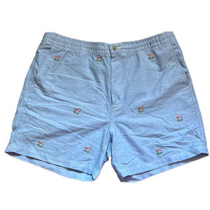 Polo Ralph Lauren Chambray Blue 6" Classic Oxford Fit Shorts Fishing Flamingo XL